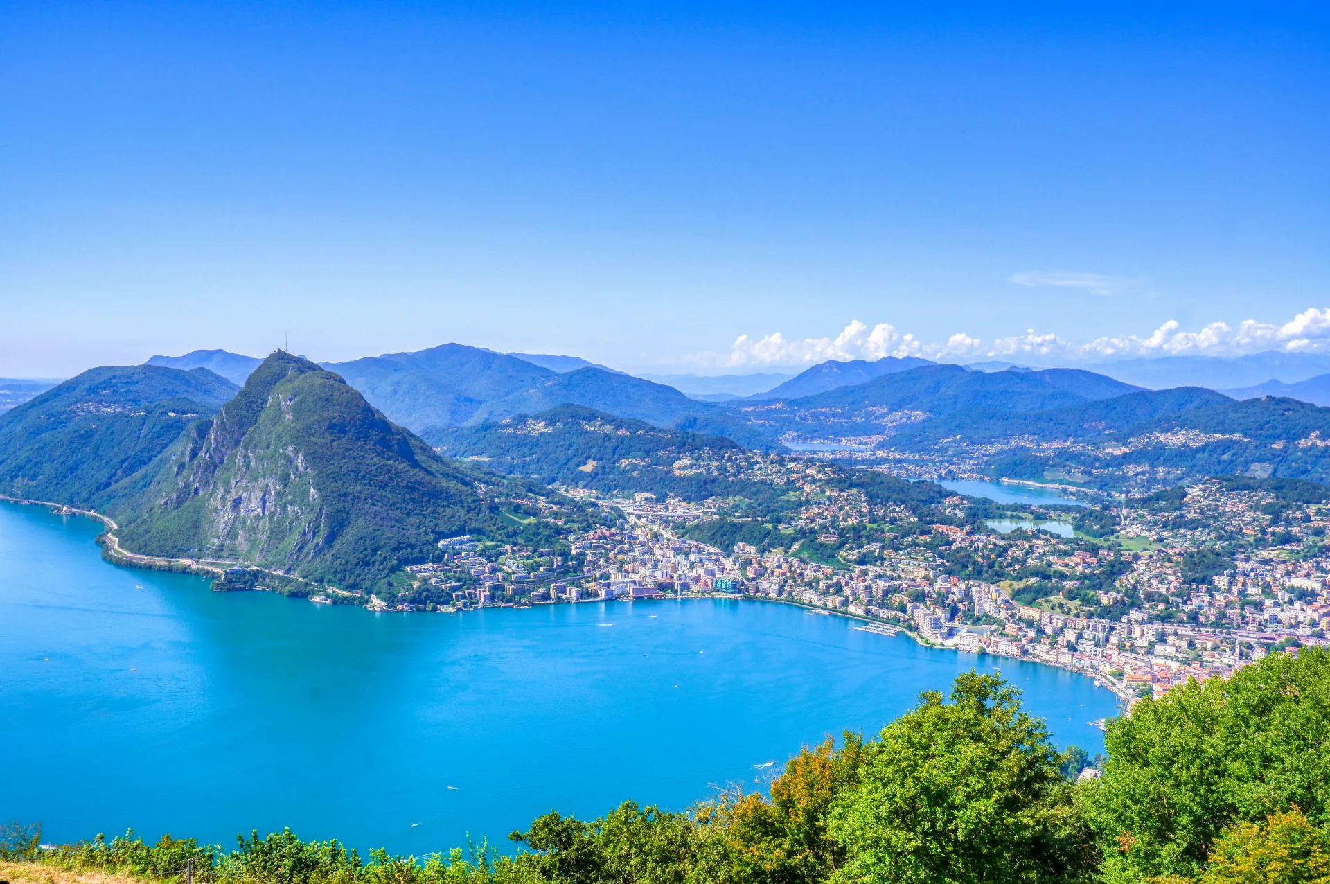 Lake Lugano from above